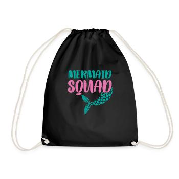 Funny Little Mermaid Women Girl Mom Men Birthday - Turnbeutel - Schwarz - Vorne