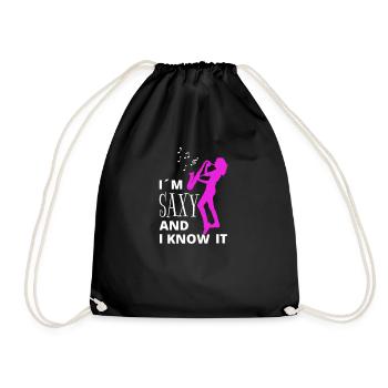Je suis Saxy et je le sais Saxophoniste Saxophon Damen - Sac de sport léger - noir - Devant