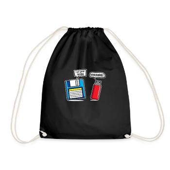 I am Your Father Dsikette USB-Stick Humor - Turnbeutel - Schwarz - Vorne