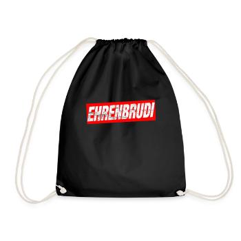 Ehrenbrudi Bro Brudi Bruder Ehrenmann - Turnbeutel - Schwarz - Vorne