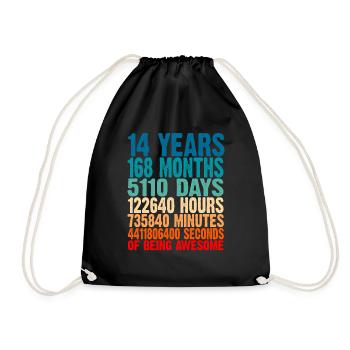 14 Years Of Being Awesome 14 anniversaire cadeau 1 - Sac de sport léger - noir - Devant