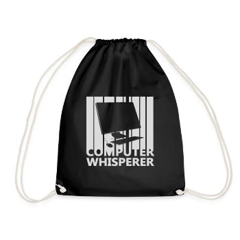 Computer nerd - Drawstring Bag - black - Front