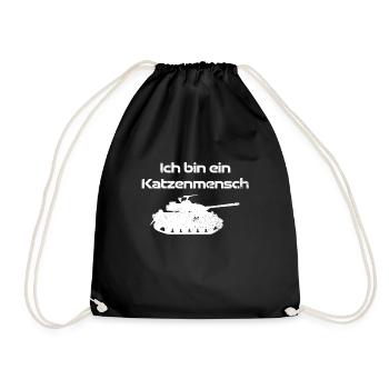 Panzer Militär Spruch Geschenk Soldat - Turnbeutel - Schwarz - Vorne