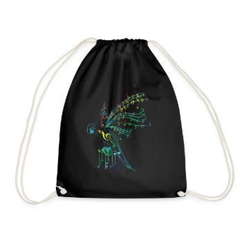 Bird of music - Drawstring Bag - black - Front