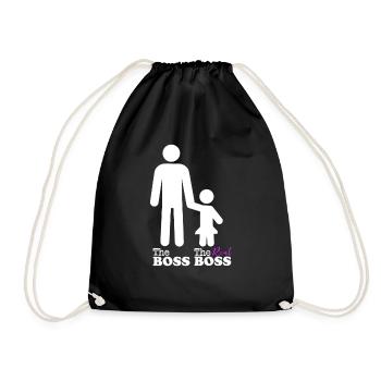 Vater Tochter Partnerlook Kleidung Beziehung Papa - Turnbeutel - Schwarz - Vorne