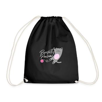Pansome Cat Design - Turnbeutel - Schwarz - Vorne