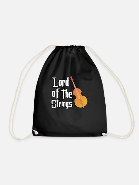 lord of the strings Kontrabass Musik Geschenk - Turnbeutel - Schwarz