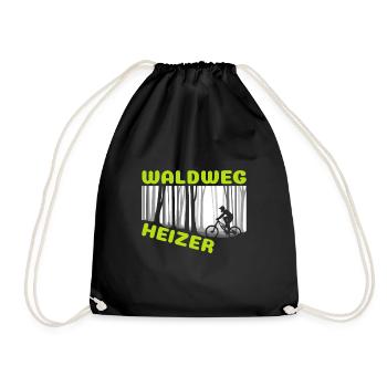 Waldweg Heizer Mountain Biker Und Downhill Fahrer - Turnbeutel - Schwarz - Vorne