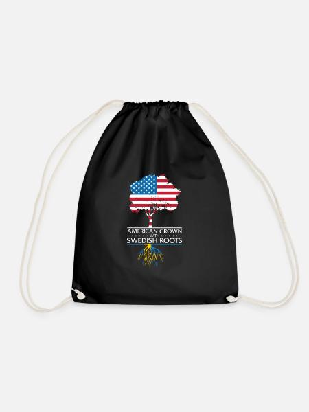 Sweden - Drawstring Bag - black