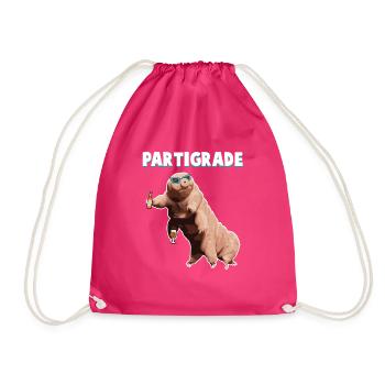 Tardigrade water bear microbiologist student party - Drawstring Bag - fuchsia - Front