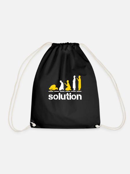 Islamic Prayer Islam Faith Muslim Ramadan - Drawstring Bag - black