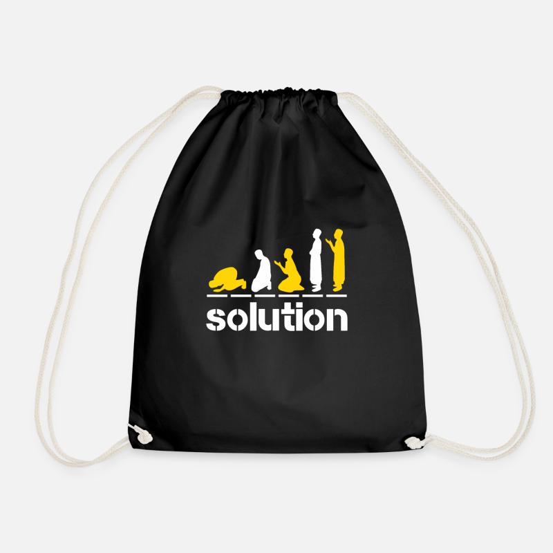 Islamic Prayer Islam Faith Muslim Ramadan - Drawstring Bag - black