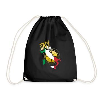 Italy - Drawstring Bag - black - Front