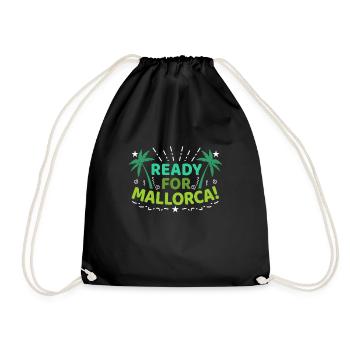 Mallorca - Drawstring Bag - black - Front