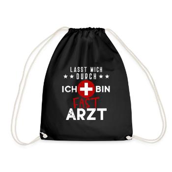 Fast Arzt I Doktor Medizin Ärzte Lustige Sprüche - Turnbeutel - Schwarz - Vorne