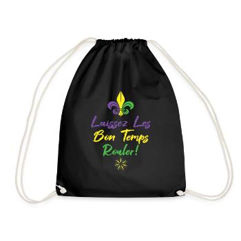 Laissez les bon temps rouler mardi gras party - Drawstring Bag - black - Front
