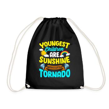 Plus jeune enfant drôle de cadeau - Sac de sport léger - noir - Devant
