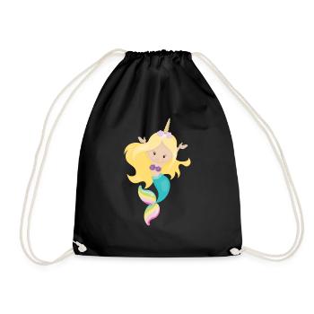 Sirène Mermaid - Sac de sport léger - noir - Devant