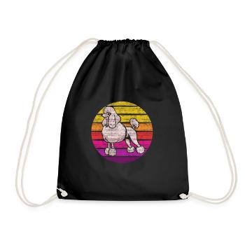 caniche - Sac de sport léger - noir - Devant