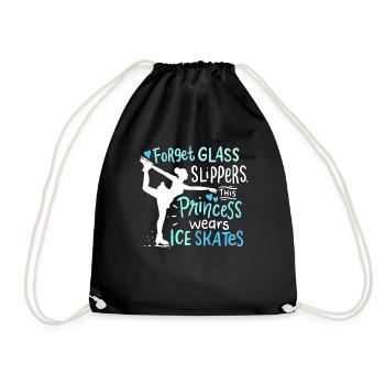 Patineur sur glace - Sac de sport léger - noir - Devant