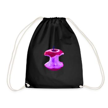 Pink apple - Drawstring Bag - black - Front