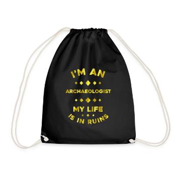 Archaeologist - Drawstring Bag - black - Front