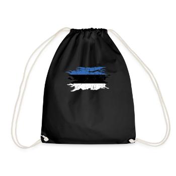 Estonia - Drawstring Bag - black - Front