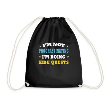 I'm Not Procrastinating I'm Doing Side Quests - Sac de sport léger - noir - Devant