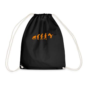 Parkour evolution backflip freerunning - Drawstring Bag - black - Front