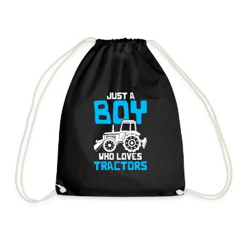 Bauer tractor - Drawstring Bag - black - Front