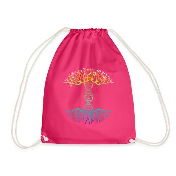 DNA family tree - Drawstring Bag - fuchsia - Front