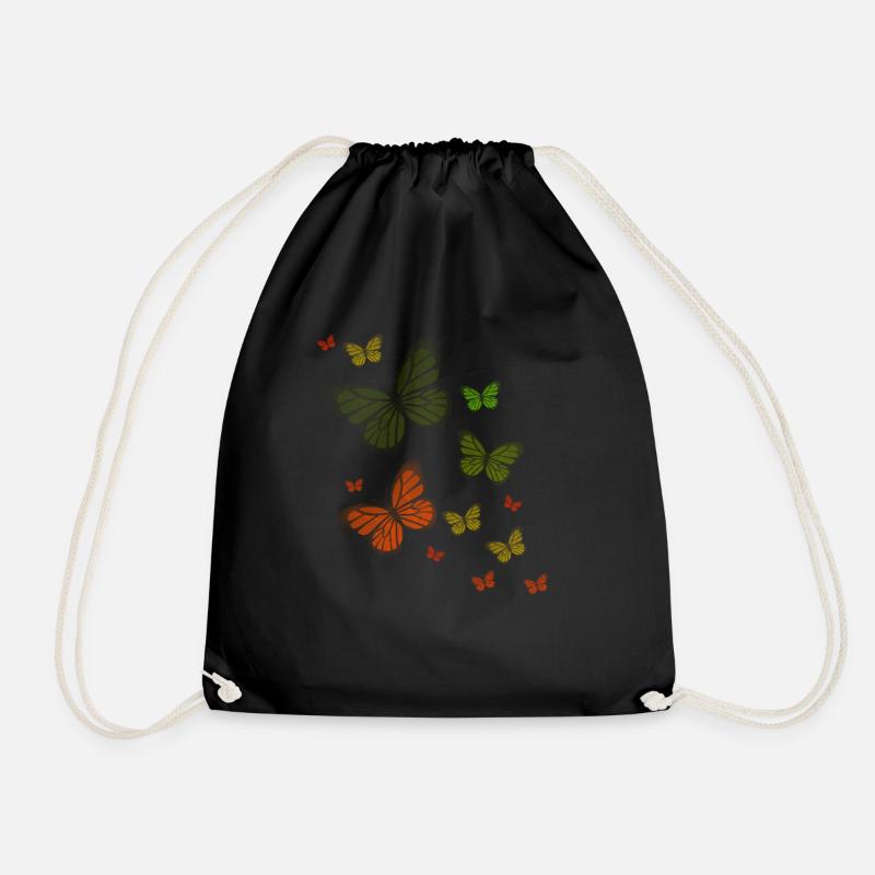 Schmetterling Schmetterling Butterfly Kinder - Turnbeutel - Schwarz