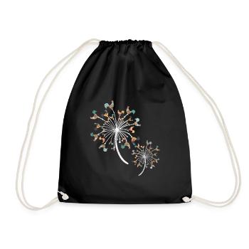 Chicken pusteblume - Drawstring Bag - black - Front