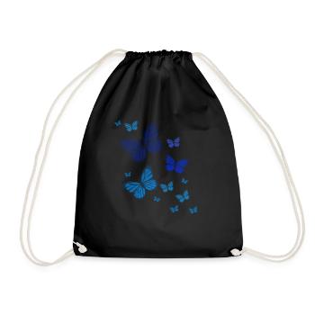 Butterfly Butterfly Animal Colorful Color - Drawstring Bag - black - Front