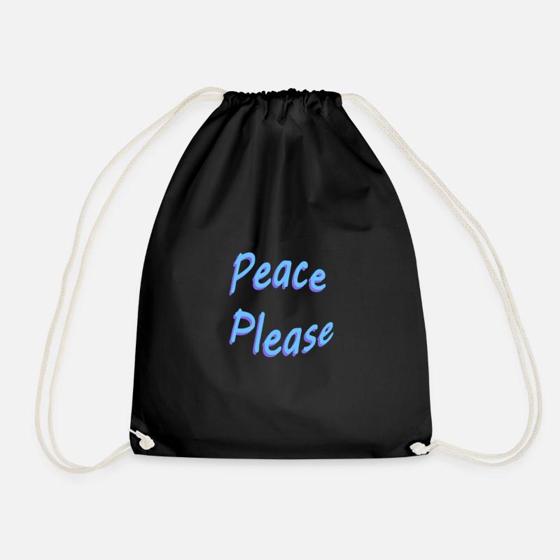 Peace Please - Turnbeutel - Schwarz