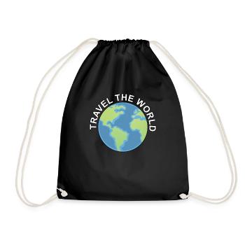Voyage dans le monde Voyage dans le monde - Sac de sport léger - noir - Devant