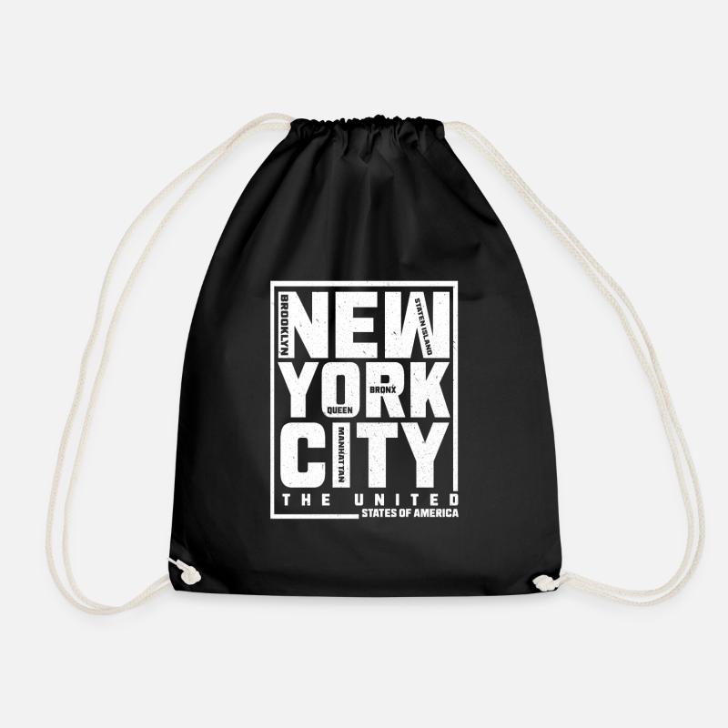 New York - Turnbeutel - Schwarz