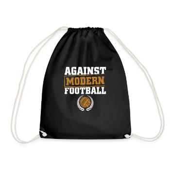 Against Modern Football Ultras Fan Football Soccer - Drawstring Bag - black - Front