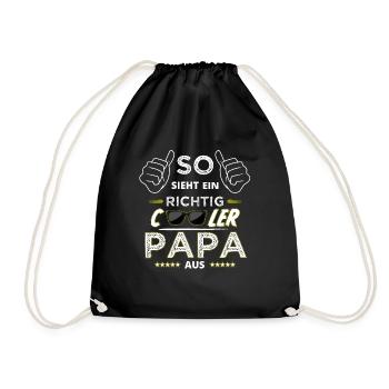 that's what a really cool dad looks like from Father's Day - Drawstring Bag - black - Front