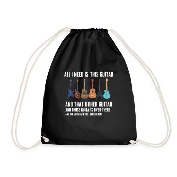 Joueur de guitare drôle guitariste guitaristes - Sac de sport léger - noir - Devant