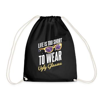 Optician Humor Optician Funny saying - Drawstring Bag - black - Front