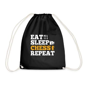 chess - Drawstring Bag - black - Front
