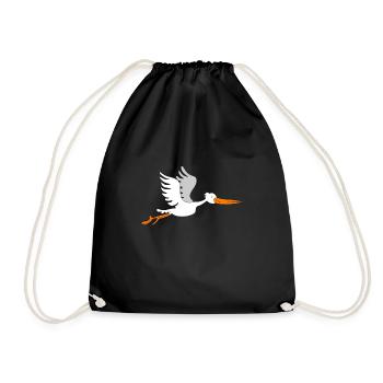 stork - Drawstring Bag - black - Front