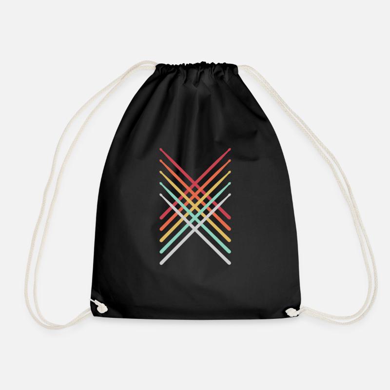 Drums - Drawstring Bag - black