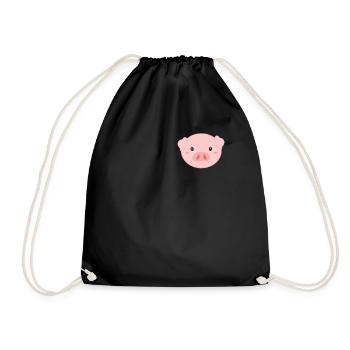 porc - Sac de sport léger - noir - Devant