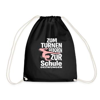 Turnen Schule - Turnbeutel - Schwarz - Vorne