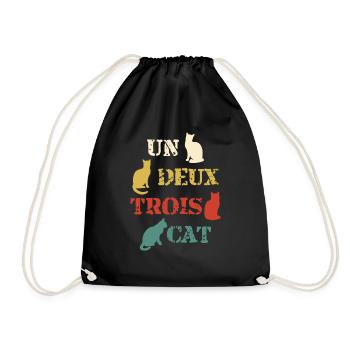 Chats Un Deux Trois Cat - Sac de sport léger - noir - Devant