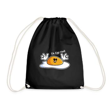 Oeuf excité - Sac de sport léger - noir - Devant