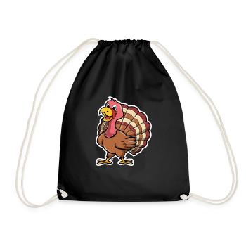 Sweet turkey - Drawstring Bag - black - Front
