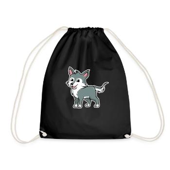 Sweet wolf - Drawstring Bag - black - Front